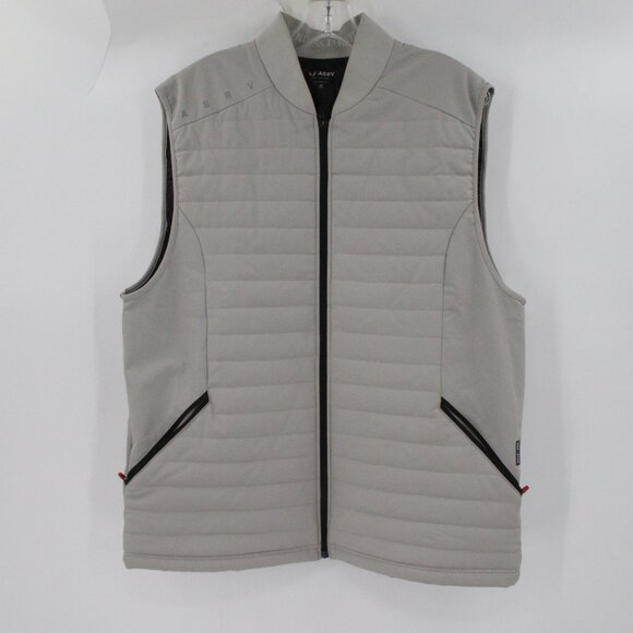 ASRV vest Mens medium DSG 0720 full zip technical gray stretch insulated puffer - Picture 1 of 14